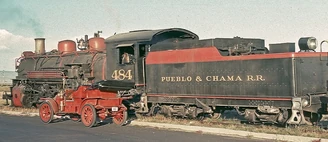 A closeup of the lettering on the tender of the engine.