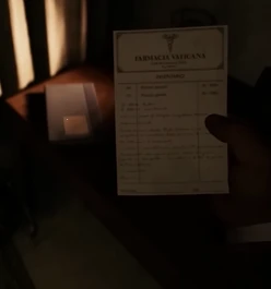 Valeria's letter, found in Castel Sant'Angelo.