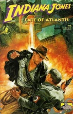 The Last Crusade fight scene of the soldier was included on the fourth issue cover for Fate of Atlantis comic book adaptation.