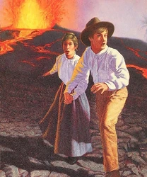 A volcanic eruption on .