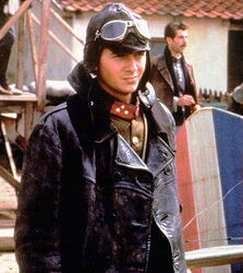 Jones dressed in full flying-gear.