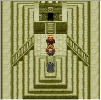 Indy and the temple keeper ensure that the Stele is returned to its rightful place.