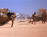 Mark I Tanks during the Second Battle of Gaza