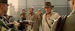 Kingdom of the Crystal Skull - Mac and Indy held at gunpoint by Russians