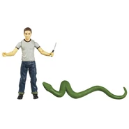 Mutt Williams with a snake
