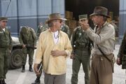 Pasha and Harrison on-set of Crystal Skull