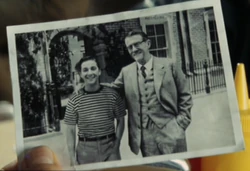 Prof. Harold Oxley with a young Mutt Williams.