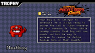 Meat Boy's trophy page, as seen in Indie Pogo