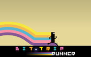 CommanderVideo as he appeared in the first game where he could be directly controlled: BIT.TRIP RUNNER, it is also how he first appeared in the BIT.TRIP games