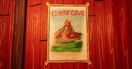 A poster in Rambley's Railroad depicting Cloudy Cove.