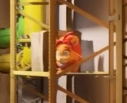 A bust of Lloyd in the Ranglers-only hallway below Jetstream Junction.