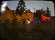 Ditto's second phase where she runs on the ground leaving behind droplets that deal damage.