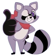 Rambley giving a thumbs up