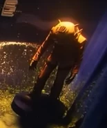 A deep-sea diving suit featured in Oceanic Odyssey.