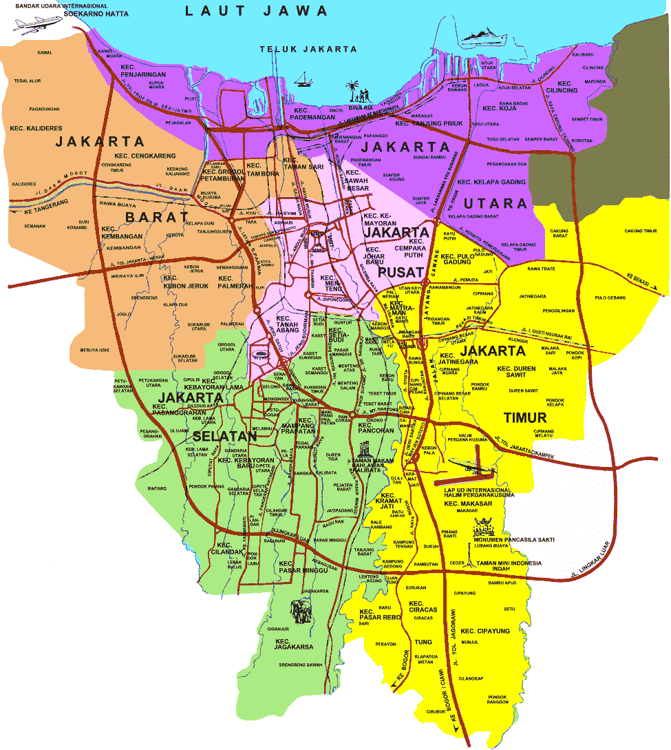 jakarta indonesia map