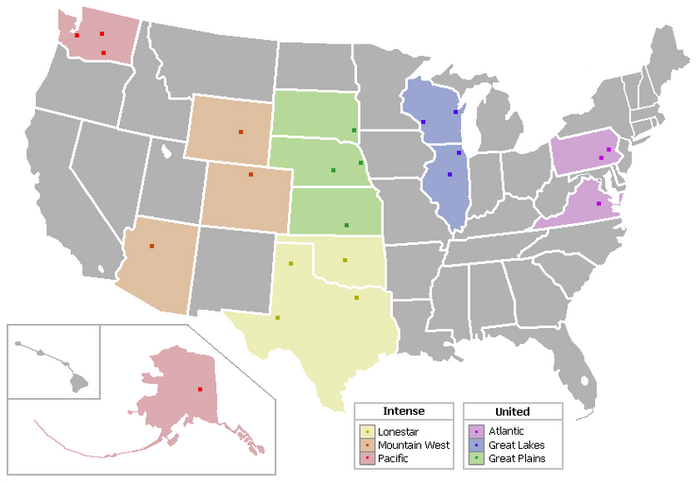 800px-2011 Indoor Football League Map