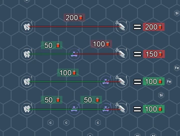 Example of fuel save at 50% Fuel DiscountValues used in this image are simplified and do not reflect exact gameplay values