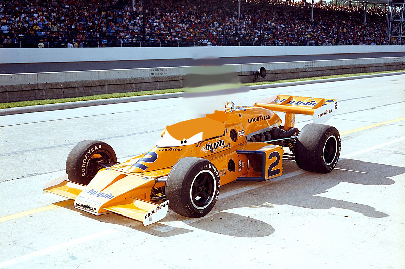 Инди машины. Инди 500 машина. MCLAREN 1976 год. Тройная корона автоспорта. Джионни выигрывает гонку.