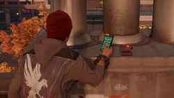 Delsin in front of Audio Log