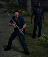 A NMPD police officer with an RPG