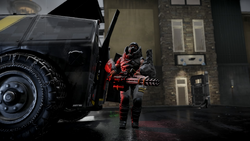 Wieża DOZ wyciąga miniguna (inFamous Second Son)