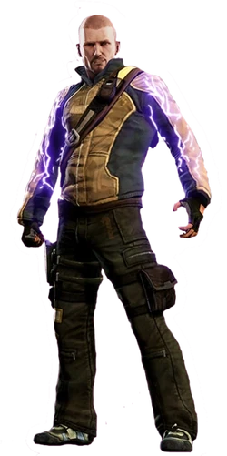 Cole MacGrath con karma positivo durante inFamous.