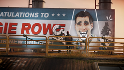 Pomalowany billboard z Reggie'em (inFamous Second Son)