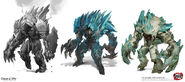 Concept art of the Ice Golem (later known as Titan).