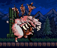 Paimon uses fire-breathing attack