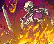 Skeleton Knight featured in official art
