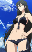 Chifuyu wearing a sexy black bikini