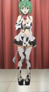 Maya wearing an erotic cow costume