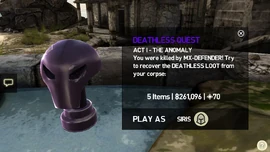 Deathless Quest on the Hideout map