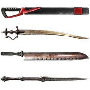 Unused design of Infinity dual swords, similar to Lost Axe of Galath.