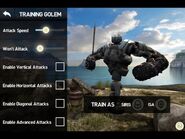 The Training Golem "Main Screen"