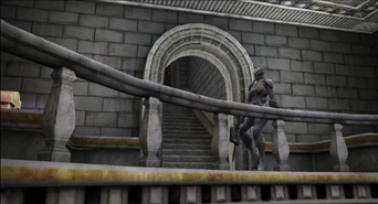 Isa approaches the chest