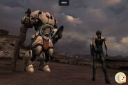 Zero Mech in Infinity Blade 3 confronting Isa.