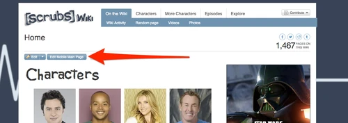 Edit mobile main page