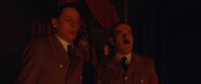 Hitler and Goebbels see fire
