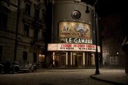 Inglourious Basterds Behind the scenes Le Gamaar set