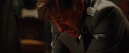 Hans Landa strangles Bridget and gets a red face