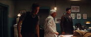 Aldo Raine, doc and Donny in the hospital