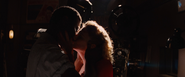 Shosanna kisses Marcel