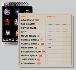 罕見物資卡樣式及內容物清單
