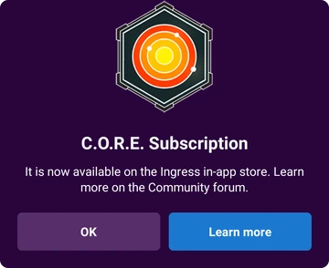 C.O.R.E. Subscription available-notice