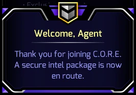 C.O.R.E. Subscription message