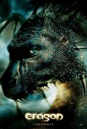 The seventh Eragon poster, bearing a resemblance to the cover of the book, Also showing Saphira's first close-up.