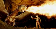 Saphira and Eragon at the Battle of Farthen Dûr