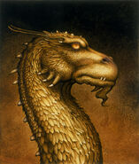 Glaedr as seen on the cover of Brisingr.