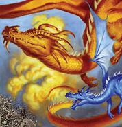 Glaedr and Saphira in Eragon's Guide to Alagaësia.